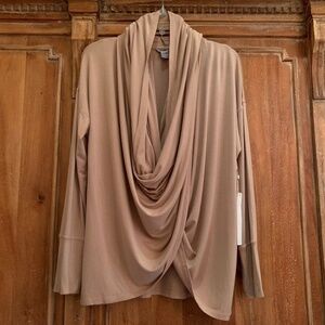 Caslon Versatile Off Duty Wrap Cardigan Pink Fawn Size Small Petite